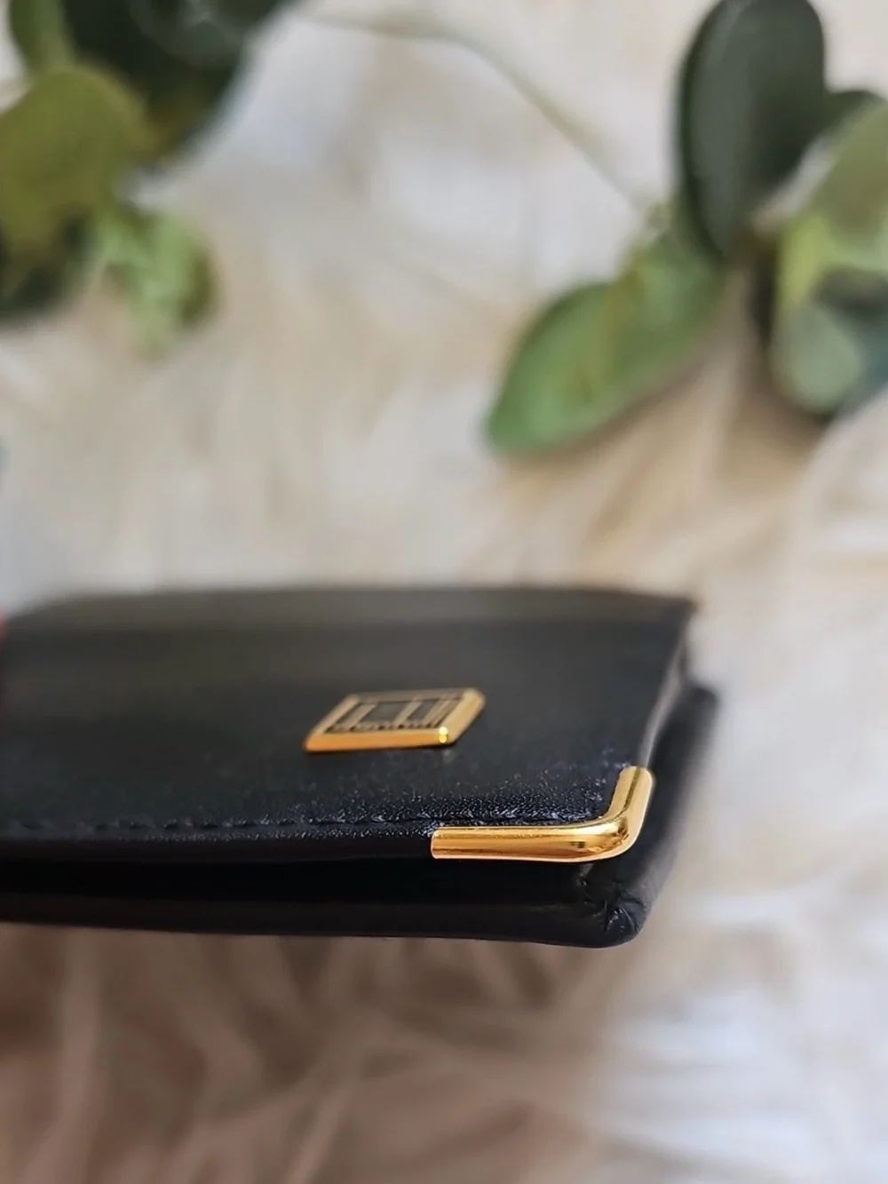 Dunhill Black Leather Bi Fold Wallet